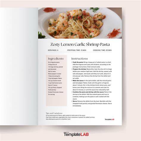 food recipes examples tutorial tutorial design collection guide style
