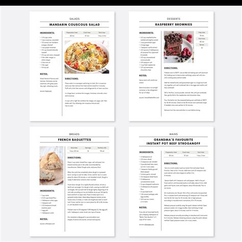 food recipes guide design examples examples tutorial tutorial style