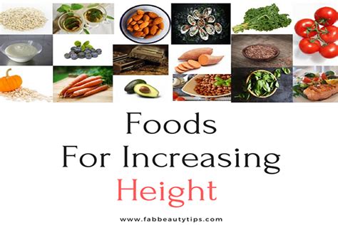 Foods For Increasing Height Chart