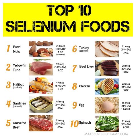 foods high in selenium