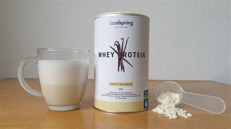 Foodspring whey protein vanille test