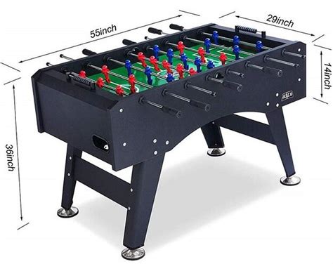 foosball table official dimensions