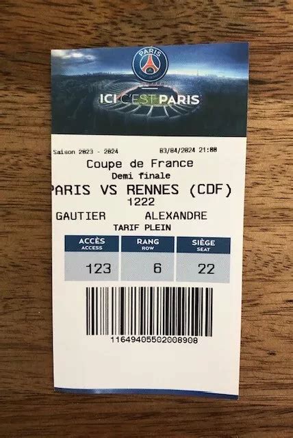 foot rennes psg tickets