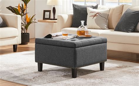 Foot Stool Dark Grey