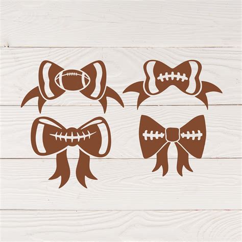 Football Bow Cuttable Design Vinyl crafts, Silhouette crafts, Cricut