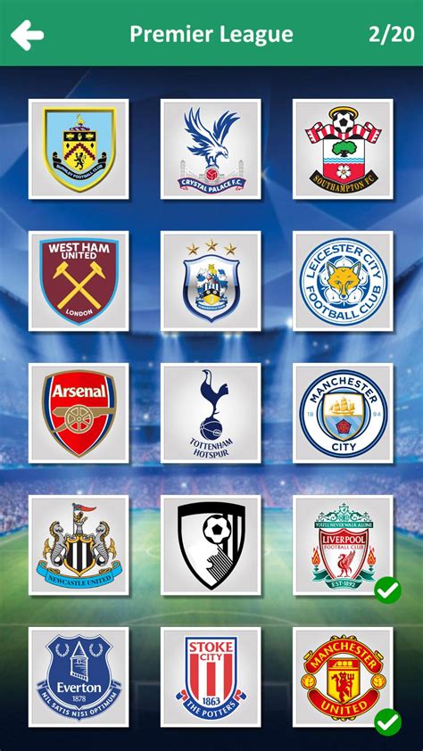 football club badges quiz app