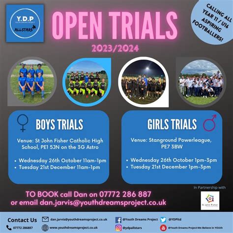 football club trials near me