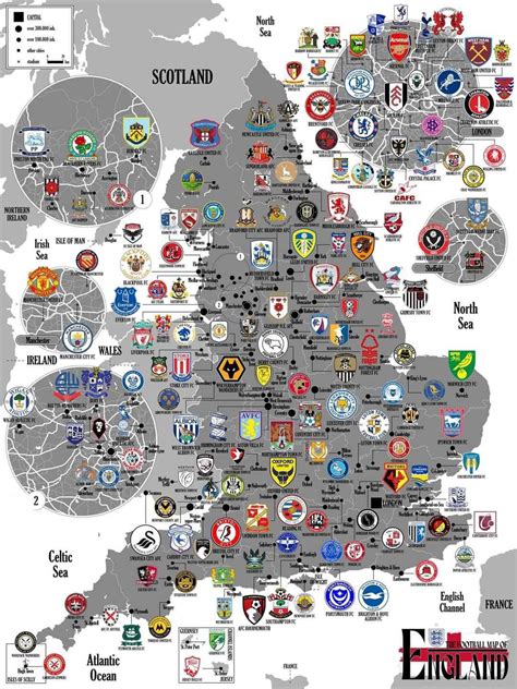 football clubs in england map