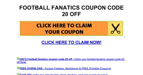 football fanatics discount code