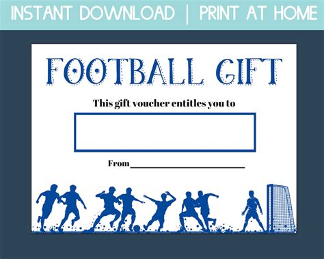 football gift voucher template