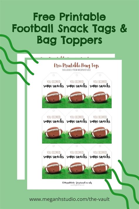 Football Treat Bag Printables