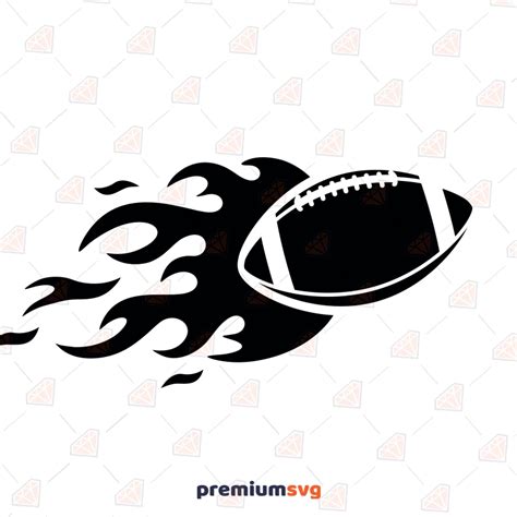football with flames svg