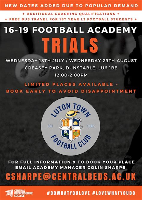 football youth academy trials