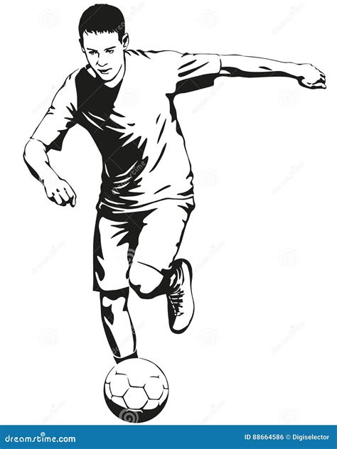 footballeur noir et blanc