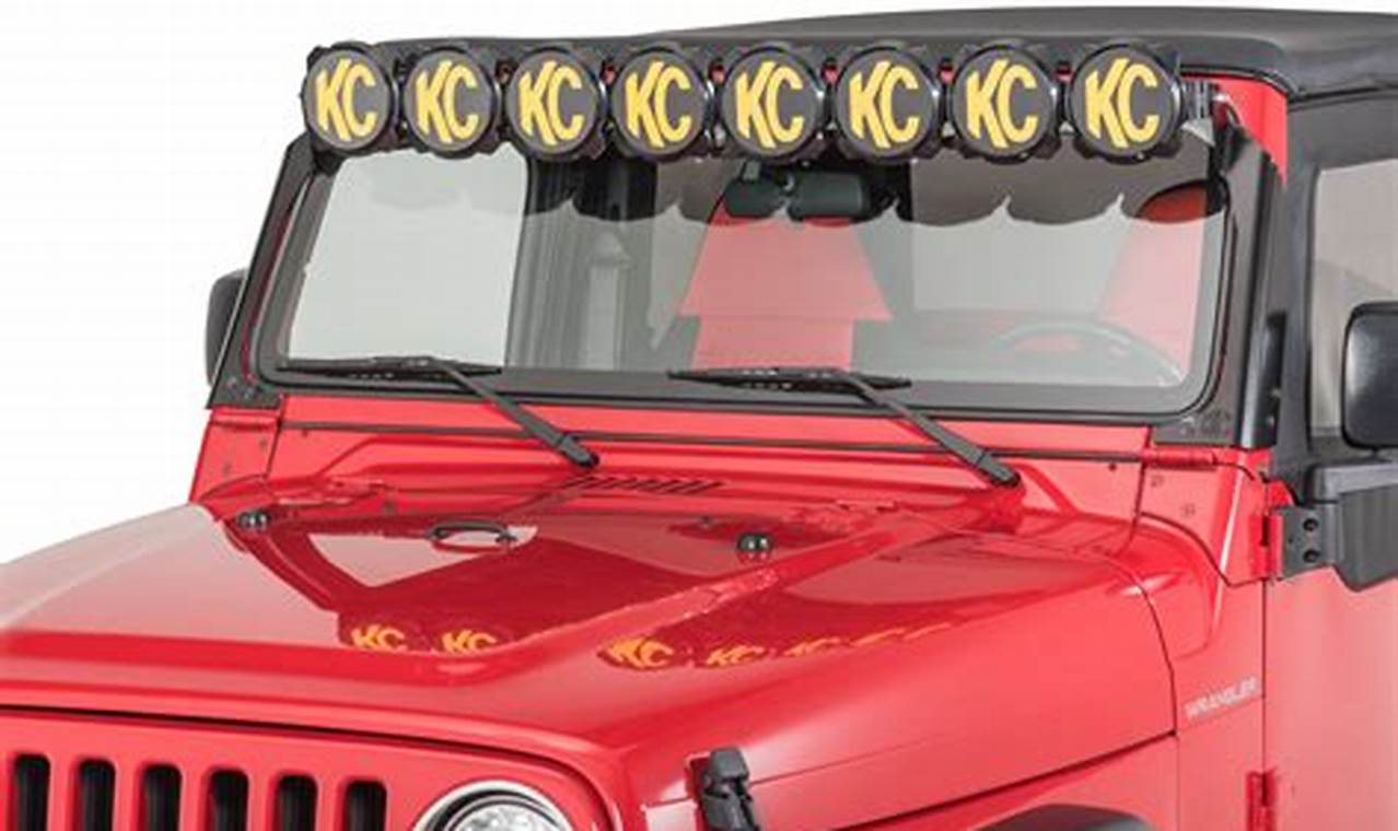for sale jeep wrangler kc hilites bar and 5 halogen lights