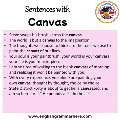 For Canvas In A Sentence
