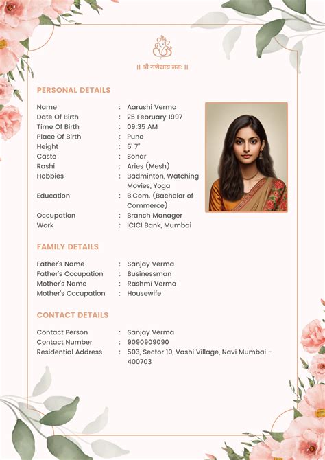 Download 20+ Stunning Marriage Biodata Word Format PDF And Image