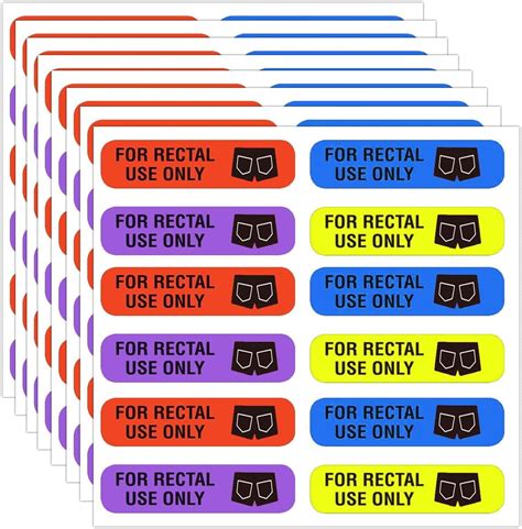 for rectal only use stickers