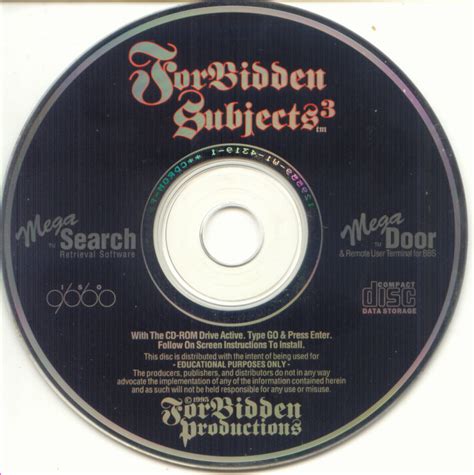 forbidden subjects 3