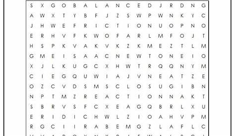 Force And Motion Word Search Pdf s search Mint