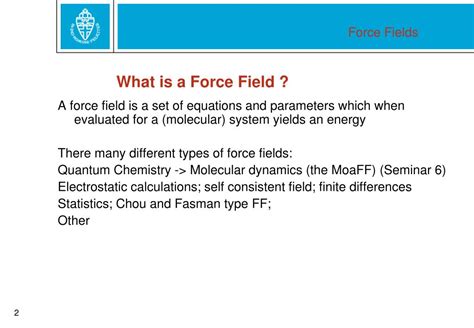 Force Field Definition Math