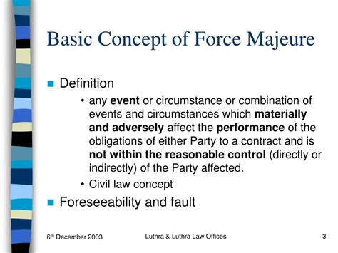 force majeure meaning in law