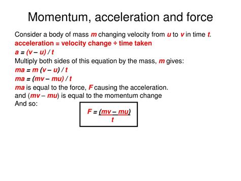 force momentum relationship
