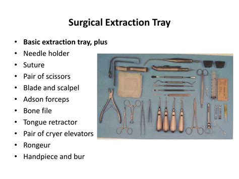 Forceps Extraction Tray Setup