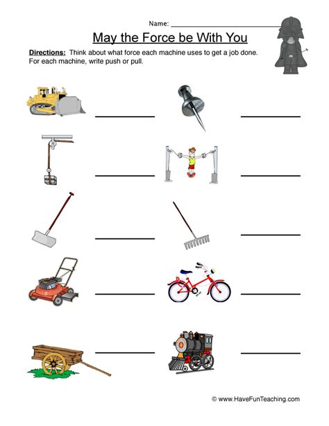 forces and motion worksheet pdf
