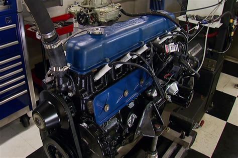 A robust Ford 300 I6 engine, showcasing its inline-six design and solid construction