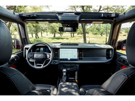 Interior view of a Ford Bronco Base Model, highlighting its functional design
