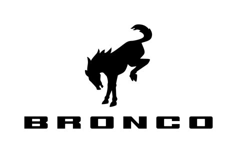 ford bronco logo black and white
