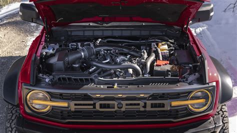 Ford Bronco Raptor engine showcasing its EcoBoost V6 power
