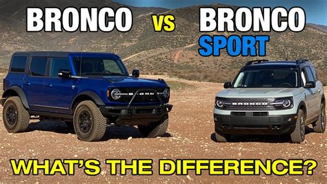 ford bronco vs ford bronco sport