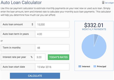 ford credit used car loan payment calculator