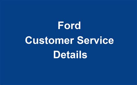 ford customer service email