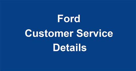 ford customer service email contact