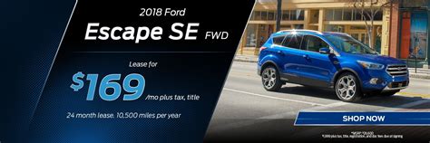 ford escape for lease specials