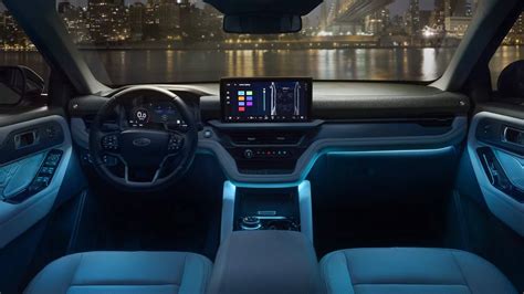 The advanced technology features inside the Ford Explorer 2025 interior