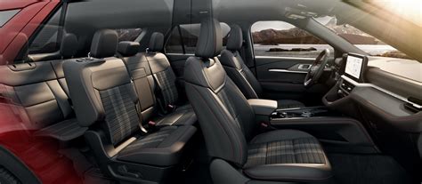 Luxurious and spacious Ford Explorer interior with comfortable seating and advanced technology