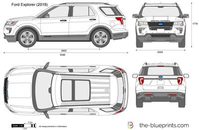 Ford Explorer Vector Drawing