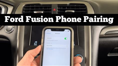 ford fusion iphone bluetooth connect
