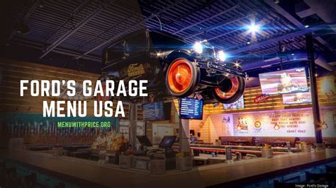 A clear image of a Ford garage menu interface on a car's touchscreen, highlighting key sections like vehicle status and settings.