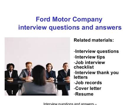 ford motor company interview questions