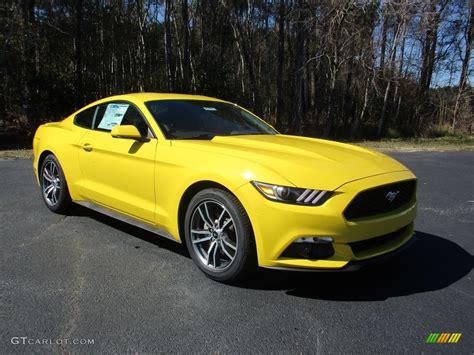 ford mustang ecoboost 2016 yellow
