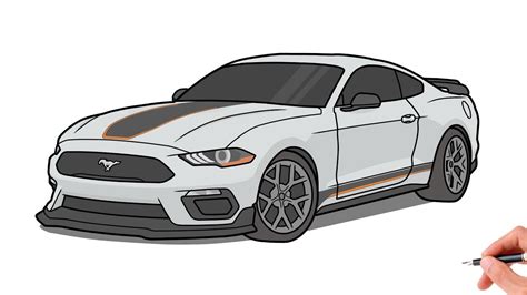 ford mustang gt drawing