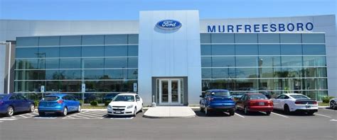 Ford of Murfreesboro dealership exterior showcasing a range of new Ford vehicles