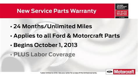 ford parts warranty information