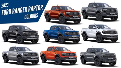 ford ranger raptor 2023 colours
