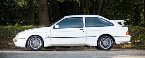Iconic Ford RS Sierra in its prime, showcasing its aggressive styling and performance pedigree